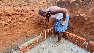 Excellent Work in Underground Sump Bricklaying Techniques-Sand and cement mixer mortar