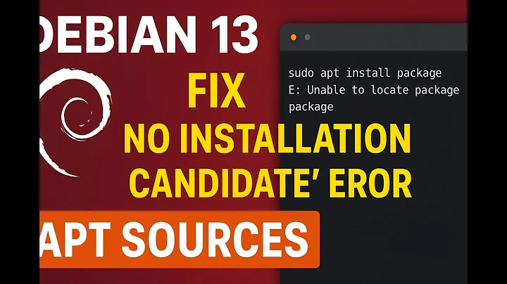 Debian 13: Fix "No Installation Candidate" Error & APT Sources #debian13 #ubuntu