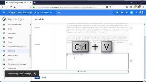How to connect to google cloud over Mobaxterm SSH