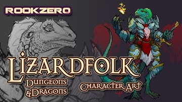 D&D Why you should play Lizardfolk - Dungeons & Dragons Lizard Folk Character Art Rookzer0
