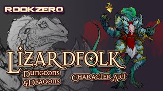 D&D Why you should play Lizardfolk - Dungeons & Dragons Lizard Folk Character Art Rookzer0