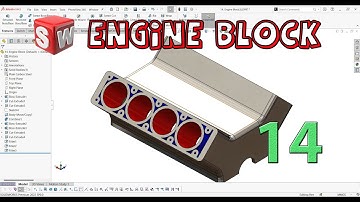 Project 02: V8 Engine - 14. Engine Block - Solidworks Tutorial