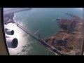 United 747 Farewell SFO Departure with Golden Gate Bridge Flyby