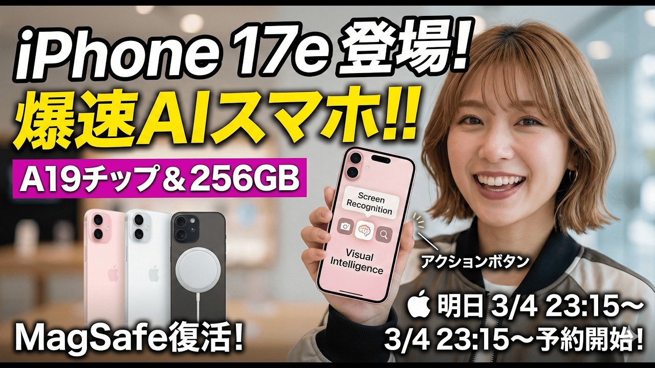 Appleから、iPhone 17e登場するけど、何が変わったのか？
