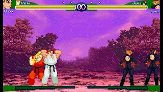 Street Fighter Zero 3 (PotS Style) - Ryu & Ken Vs. Juni & Juli Resimi