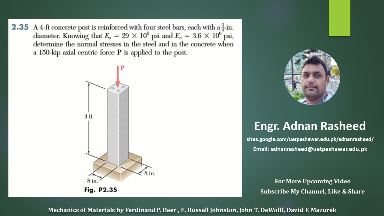 2 35 Stress And Strain Chapter 2 Mechanics Of Materials YouTube 2 35 Stress And Strain Chapter 2 Mechanics Of Materials YouTube