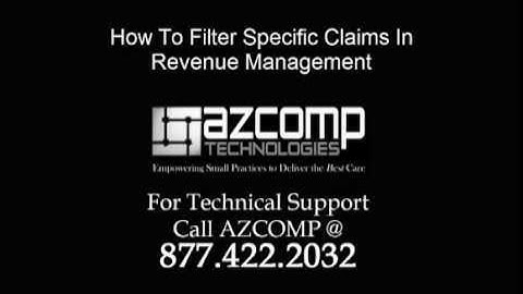 How To Filter Specific Claims In Revenue Management for Medisoft and Lytec.