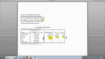 Interpreting an SPSS ANOVA output