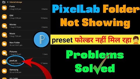 Pixellab me preset folder kaise laye | PixelLab preset folder not showing #pixellab