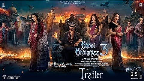 Bhool Bhulaiyaa 3 (Official Trailer): Kartik Aaryan, Vidya B, Madhuri D, Triptii | Anees B | Bhushan