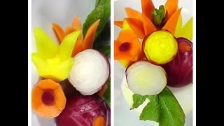 How to make Vegetable Garnish - Food Decoration - Plating Garnishes - Food Presentation - Food Art