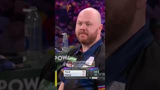 🎯 HOOD IS CLINICAL! Justin pins a brilliant 128 checkout with a bullseye finish! 🔥 #shorts #darts