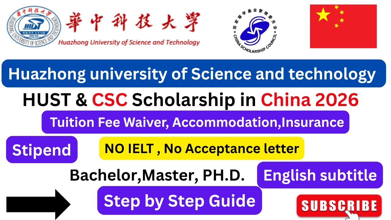 How to Apply for the Huazhong HUST University & CSC Scholarship 2026 in ...