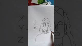 very easy trick?mahadev drawing।। how to draw lord shiva using  xyz letters