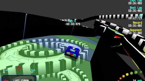 Re-Volt Custom Track Crazy Lego (Black&White) by GO_AWAY, Time Trial Lap