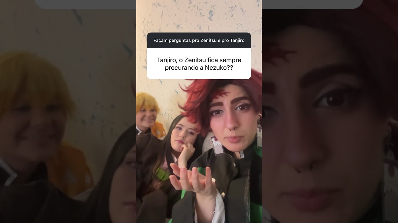 TANJIRO E ZENITSU RESPONDEM!! #cosplay #kimetsunoyaiba #demonslayer @Nandalorenzine