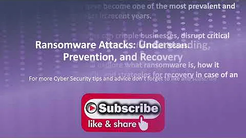 Ransomware Attacks Understanding, Prevention, and Recovery #cybersecurity #ransomware