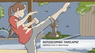 Rotoscoped Fighting Scene