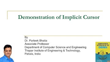 Demonstration of Implicit Cursor