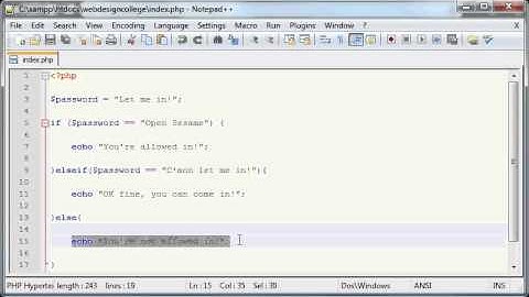 PHP fundamentals: If Statements