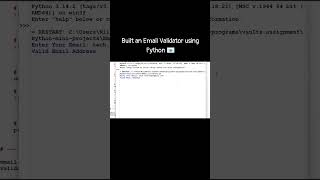 🚀 Day 9/30 Python Projects Challenge / Email Validator using python #pythontutorial