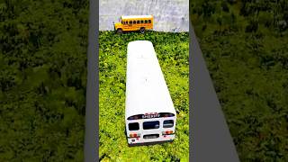 White Bus vs School Bus Crash Gaint Deep pit Beamng Drive #beamngdrive #beamng #shorts