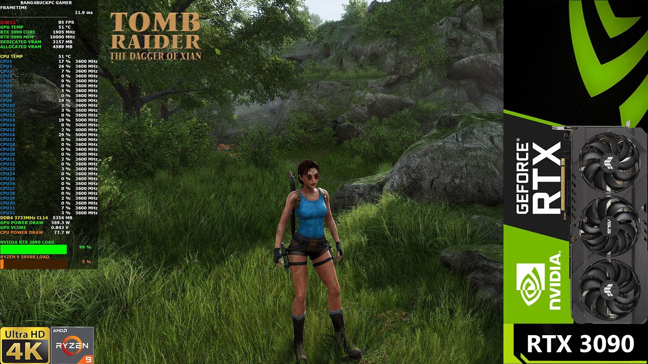 Tomb Raider The Dagger Of Xian Ultra Settings 4K Ver 1.2 | RTX 3090 | Ryzen 9 5950X