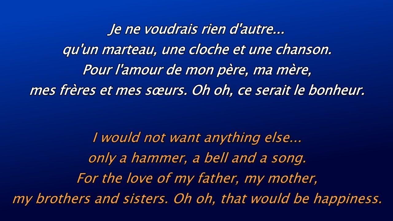 FRENCH LESSON learn french with music ( lyrics + translation ) Si j