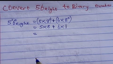 How to convert from base eight to binary number 