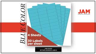 302725762 Return Address Labels - Standard Mailing - 1 x 2 5/8 - Blue - 120 Shipping Labels/Pack