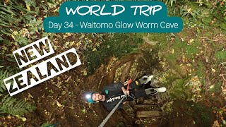 BLACK ABYSS at Waitomo Glow Worm Cave, NZ! 🛫 World Trip Day 34 🌏
