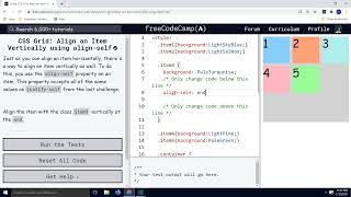 Align an Item Vertically using align self   CSS