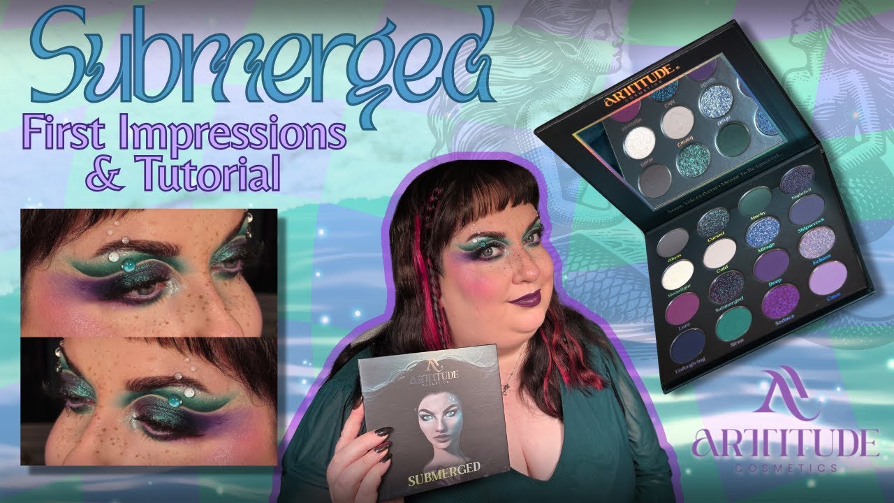 New SUBMERGED Arttitude Cosmetics Palette || First Impressions and Tutorial || Gifted in PR