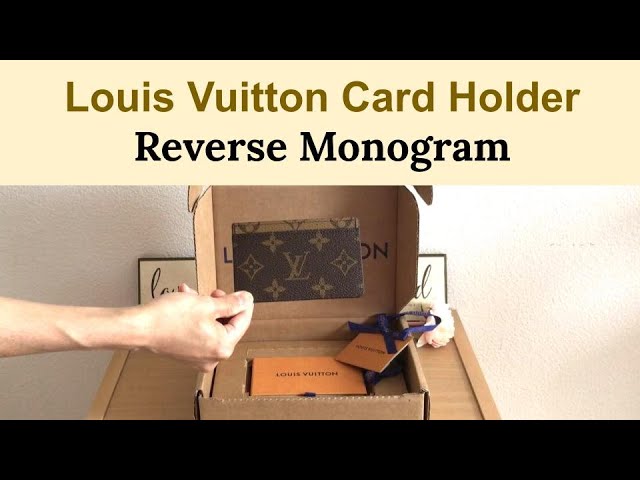 reverse monogram card