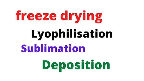 freeze drying/ lyophilisation/ sublimation/ deposition.
