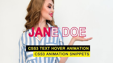 CSS3 Text Hover Animation | Tutorial for Beginners | CSS3 Animation Snippets