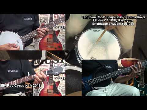 old-town-road-3-banjo,-bass-&-drums-cover-lil-nas-x-billy-ray-cyrus---ericblackmonguitar-eemusic