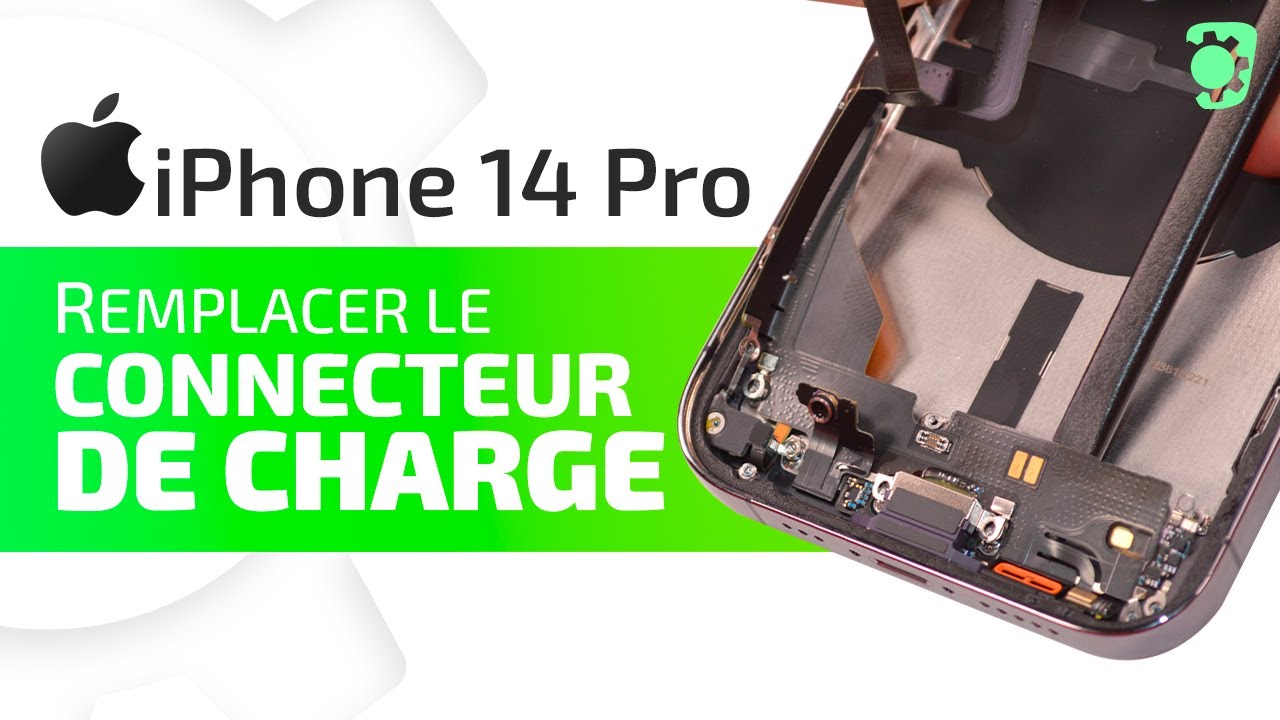 Connecteur de charge Lightning pour iPhone 14 Pro argent