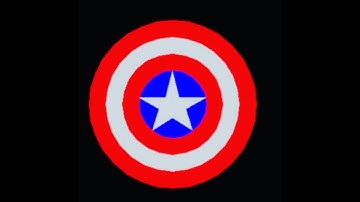 Captain America Shield by Python Turtle #python #Turtle #programming #shorts codelink in description