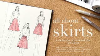 How To Draw A Skirt Fashion Illustration Tutorial