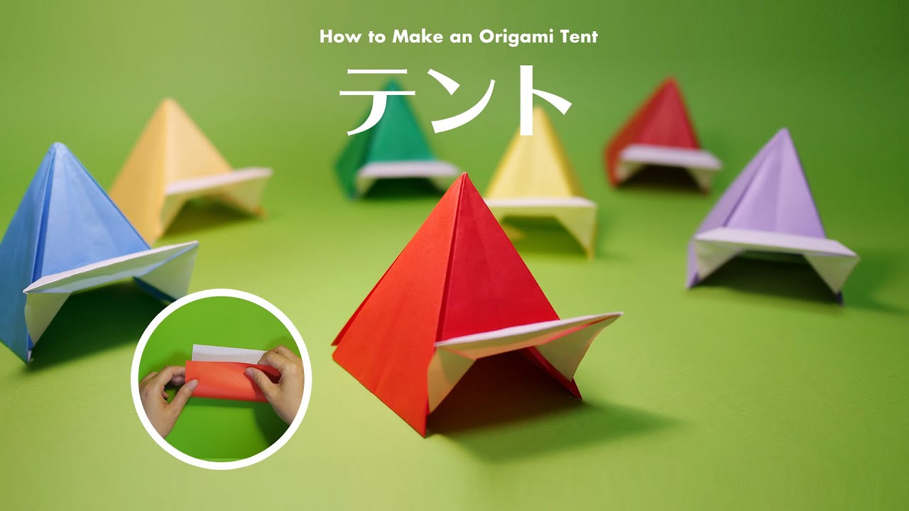 折り紙 テントの折り方 Youtube