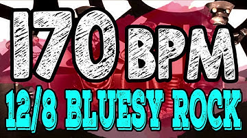 170 BPM - Blues Rock Shuffle #1  - 12/8 Drum Track - Metronome - Drum Beat
