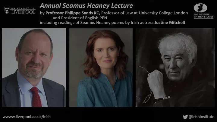 Annual Seamus Heaney Lecture (2022) - Professor Ph...