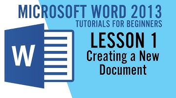 Microsoft Word 2013 Tutorial - Creating a New Document [LESSON 1]