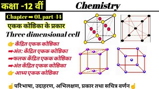 12th_chemistry || एकक कोष्ठिका (Unit cell) के प्रकार, केंद्रित एकक कोष्ठिका,आध्य  एकक कोष्ठिका ||