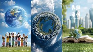 可商用视频素材｜竖版竖屏世界地球日绿色低碳生态保护 #视频素材 #世界地球日 #环境保护 #绿色星球 #地球