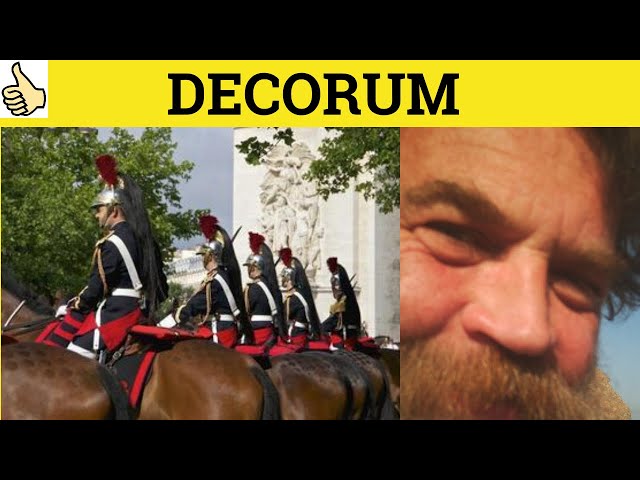 Decorum Decorous Meaning