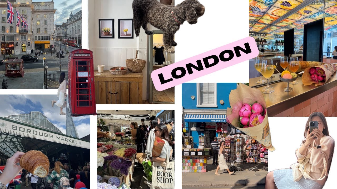 🇬🇧역대급 런던여행 브이로그1 | 호텔추천(세인트폴대성당) | 노팅힐 포토벨로마켓, 콜롬비아플라워마켓🌷 | 빕구르망 파스타맛집 '반콘', 플랫아이언, 아이스크림와인바🍧🍷, 스콘맛집