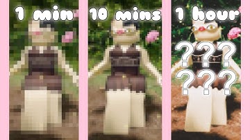 1 Minute vs 10 Minutes vs 1 Hour Roblox Outfit Challenge
