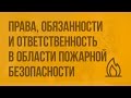 Права, обязанности и ответственность граждан в области пожарной безопасности. Видеоурок по ОБЖ 8